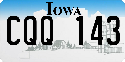 IA license plate CQQ143
