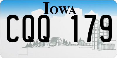 IA license plate CQQ179