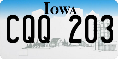 IA license plate CQQ203