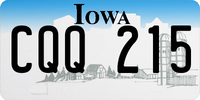 IA license plate CQQ215