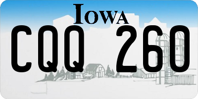 IA license plate CQQ260