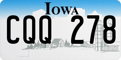 IA license plate CQQ278