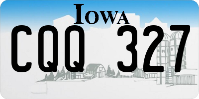 IA license plate CQQ327