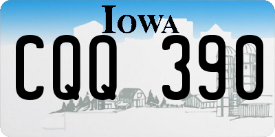 IA license plate CQQ390