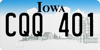 IA license plate CQQ401