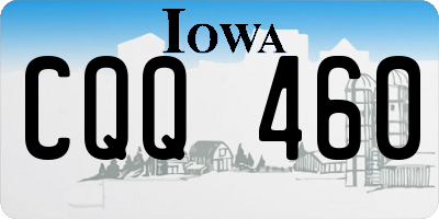 IA license plate CQQ460
