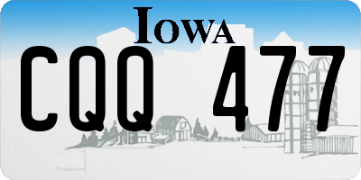 IA license plate CQQ477