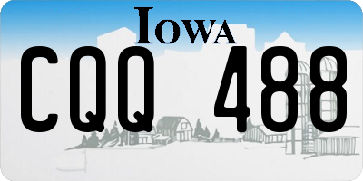 IA license plate CQQ488