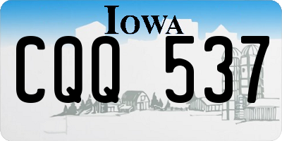 IA license plate CQQ537