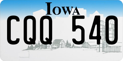 IA license plate CQQ540