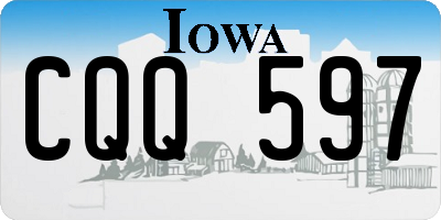 IA license plate CQQ597