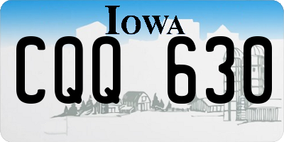 IA license plate CQQ630