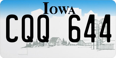 IA license plate CQQ644