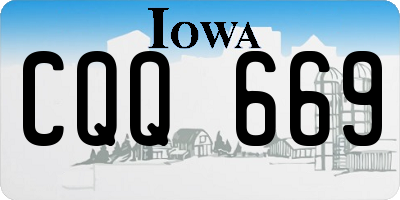 IA license plate CQQ669