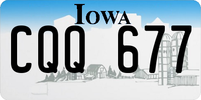 IA license plate CQQ677