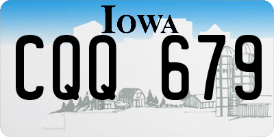 IA license plate CQQ679