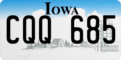 IA license plate CQQ685