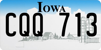 IA license plate CQQ713