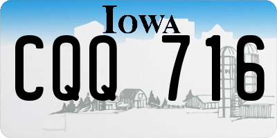 IA license plate CQQ716