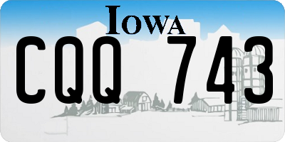 IA license plate CQQ743