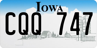 IA license plate CQQ747