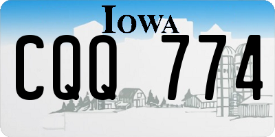 IA license plate CQQ774