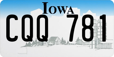 IA license plate CQQ781