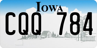 IA license plate CQQ784