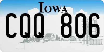 IA license plate CQQ806