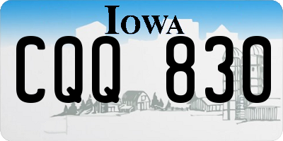 IA license plate CQQ830
