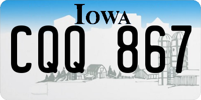 IA license plate CQQ867