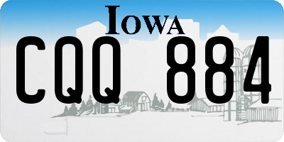 IA license plate CQQ884