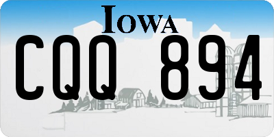 IA license plate CQQ894
