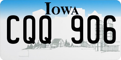 IA license plate CQQ906