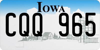 IA license plate CQQ965