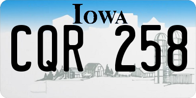 IA license plate CQR258