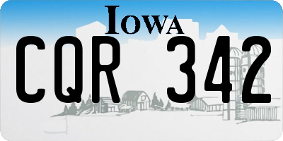 IA license plate CQR342