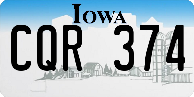 IA license plate CQR374