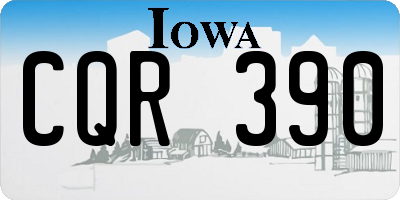 IA license plate CQR390