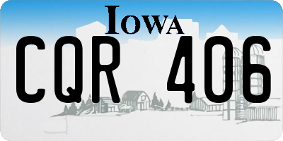 IA license plate CQR406