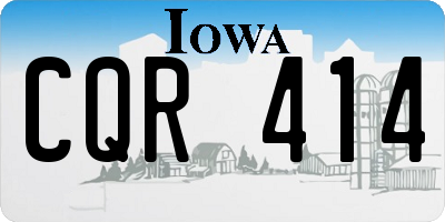 IA license plate CQR414