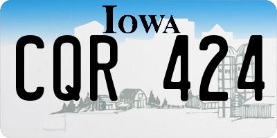 IA license plate CQR424