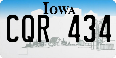 IA license plate CQR434