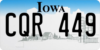 IA license plate CQR449