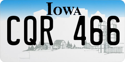 IA license plate CQR466