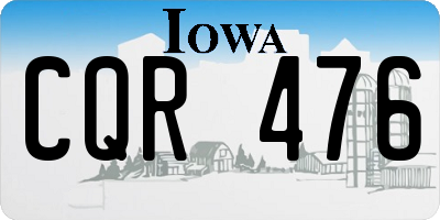 IA license plate CQR476
