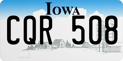 IA license plate CQR508