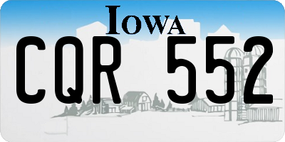 IA license plate CQR552