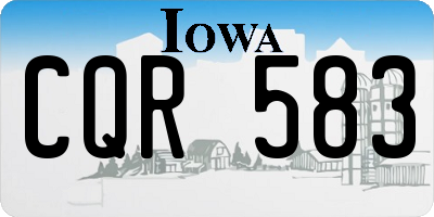 IA license plate CQR583