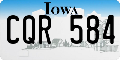 IA license plate CQR584